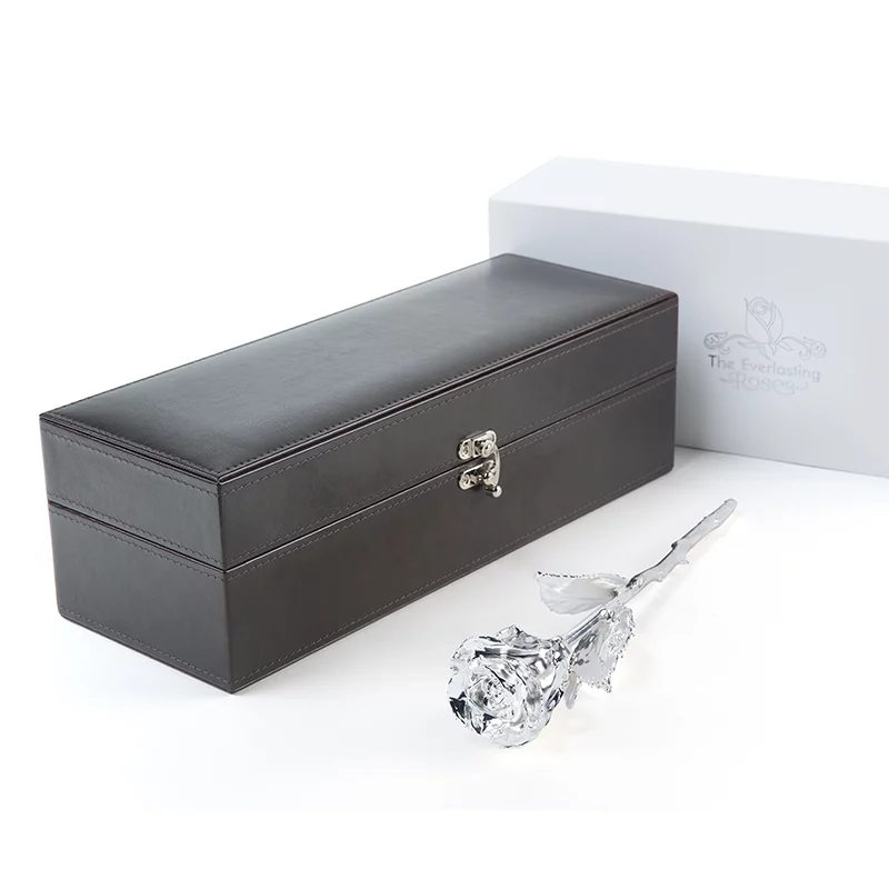 .999 Silver dipped Real Rose
