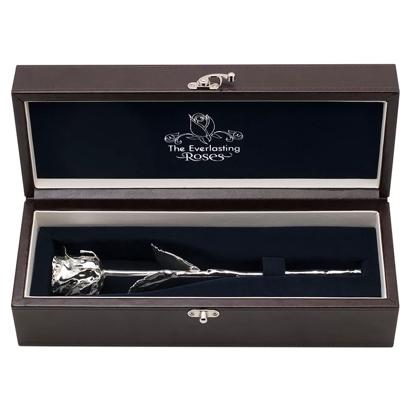 .999 Silver dipped Real Rose