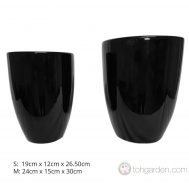 Black Ceramic Pot (ITEM NO 8142)
