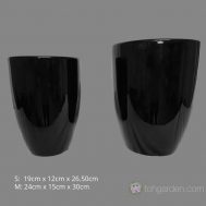 Black Ceramic Pot (ITEM NO 8142)