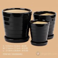 Black Ceramic Pot (ITEM NO 9363060402)