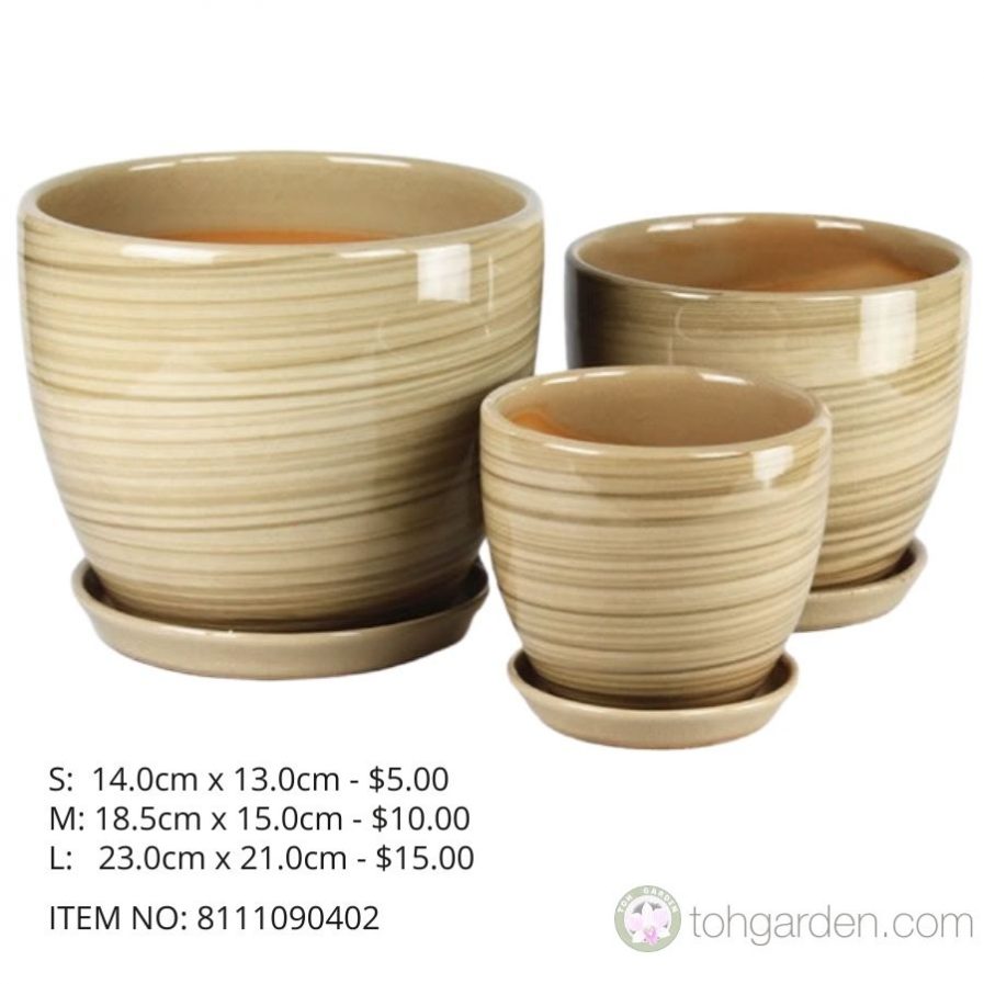 Brown Ceramic Pot (ITEM NO 8111090402)