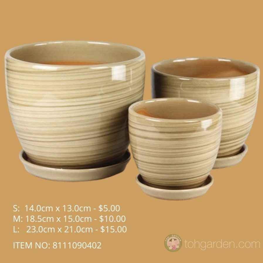 Brown Ceramic Pot (ITEM NO 8111090402)