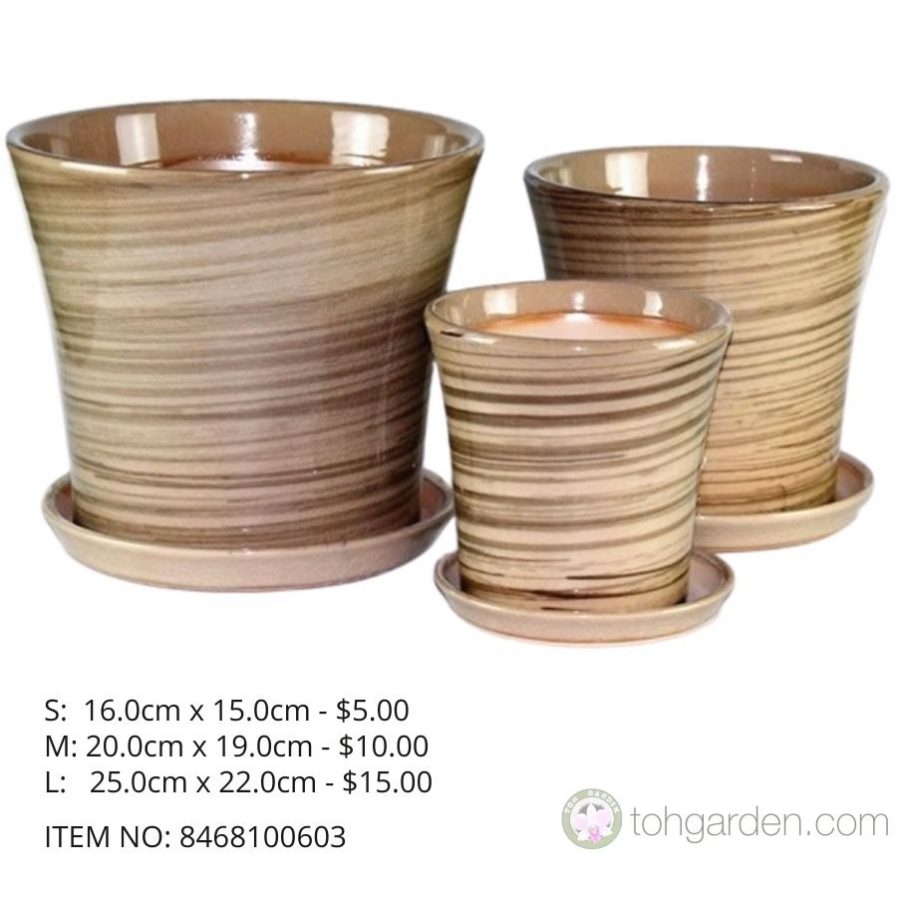 Brown Ceramic Pot (ITEM NO 8468110603)