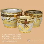 Gold Ceramic Pot (ITEM NO 9380362516)