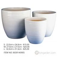 White Ceramic Pot (ITEM NO 8039140905)