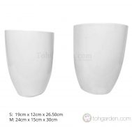 White Ceramic Pot (ITEM NO 8142)
