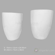 White Ceramic Pot (ITEM NO 8142)