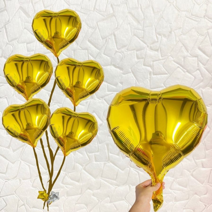 Gold Heart Balloon