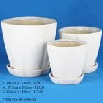 White Ceramic Pot (8015050403)