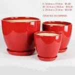 Red Ceramic Pot (8113090402)