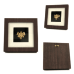 Gold dipped Real Orchid in Classic brown frame.