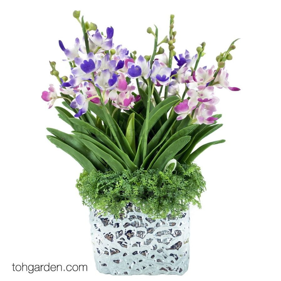Artificial Aerides Blue & Pink