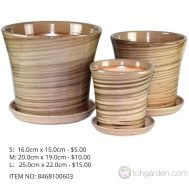 Brown Ceramic Pot (ITEM NO: 8468110603)