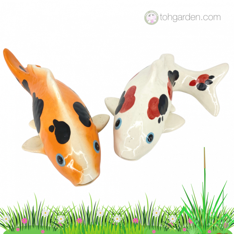 Ceramic Koi Fishes Toh Garden Singapore Orchid Plant & Flower Grower