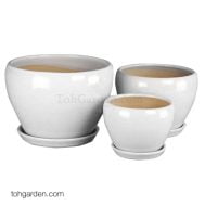 Constance Ceramic Pot (White)