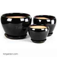 Constance Ceramic Pot (Black)