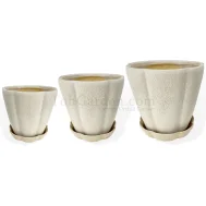 White Ceramic Pot (ITEM NO 8015050403)