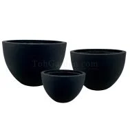 Black Eggry Fiberglass Pot