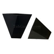 Black Tetrahedrya Fiberglass Pot