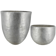 Silver Aztecio Fiberglass Pot