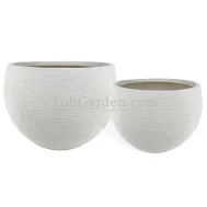 White Berryaro Fiberglass Pot (Texture)