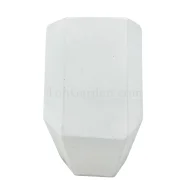 White Hexagonex Fiberglass Pot