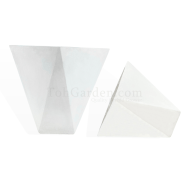 White Tetrahedrya Fiberglass Pot