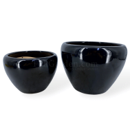 Black Ceramic Pot (ITEM NO: SY8092)