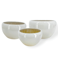 White Ceramic Pot (ITEM NO: SY659W)