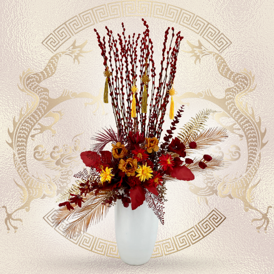 Feathers of Prosperity | Pussy Willow Arrangement