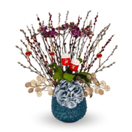 Pussy Willow Arrangement | Meow of Wealth in Serpent's Charm