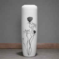 Jingdezhen Lotus Elegance Floor Vase (70cm)