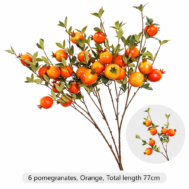 Auspicious Orange Pomegranate Branch (77cm, 6 Fruits)