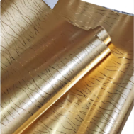 Gold Wave Metallic PVC Self-Adhesive Vinyl (122cm, Custom Cut)