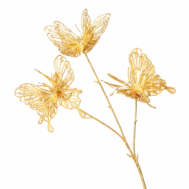 Golden Butterfly Filigree Branch (65cm)