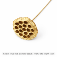 Golden Lotus Seed Pod Stem (55cm)