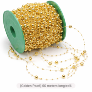 Luxury Golden Pearl Garland Roll (60m)