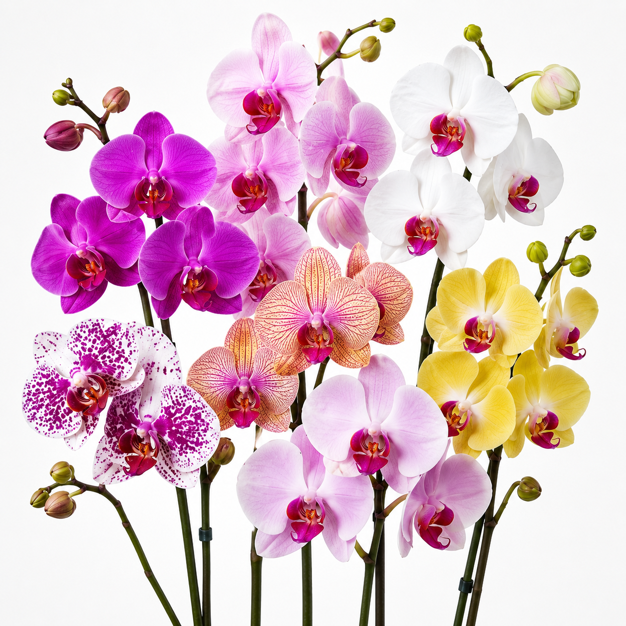 Assorted Colour Phalaenopsis orchid plant