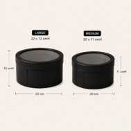 Noir Luxe Round Floral Box