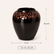 Midnight Ember Artisan Pot