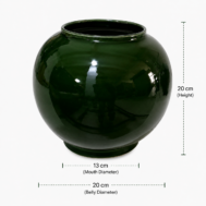 Emerald Gloss Globe Pot