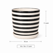 Monaco Stripe Ceramic Pot