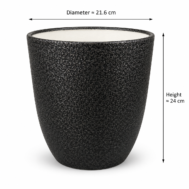 Obsidian Stone Textured Ceramic Planter