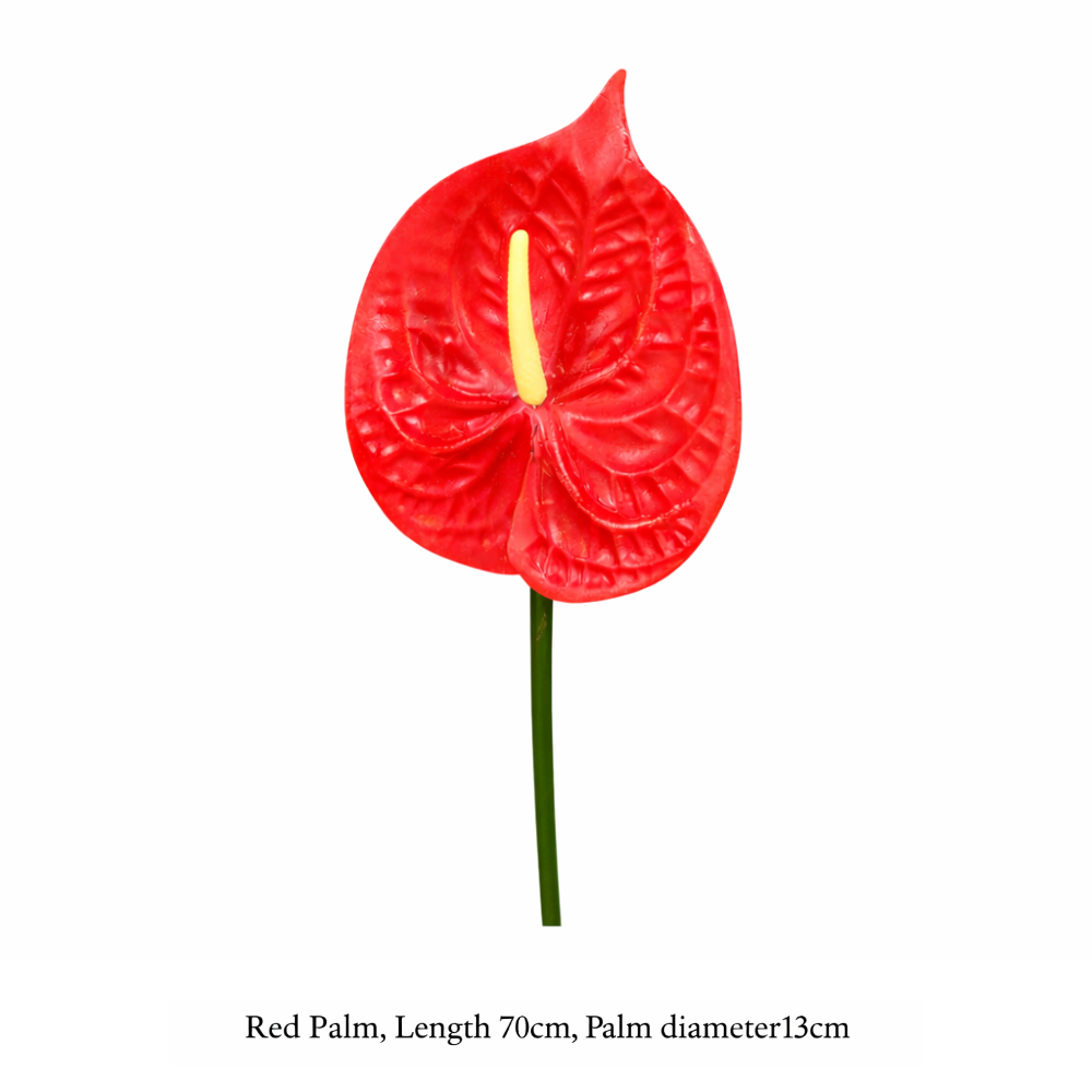 Red Artificial Anthurium Flower Stem – 70cm
