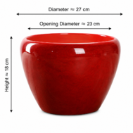 Ruby Gloss Ceramic Planter