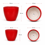 Scarlet Gloss Ceramic Pot