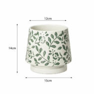 Botanical Jade Ceramic Planter