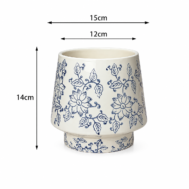 Azure Blossom Ceramic Pot