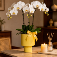 Golden Sunrise Grandeur orchid arrangement image 2